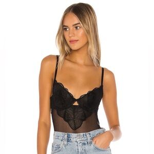 Kat the Label Zephyr Black Lace Mesh Bodysuit